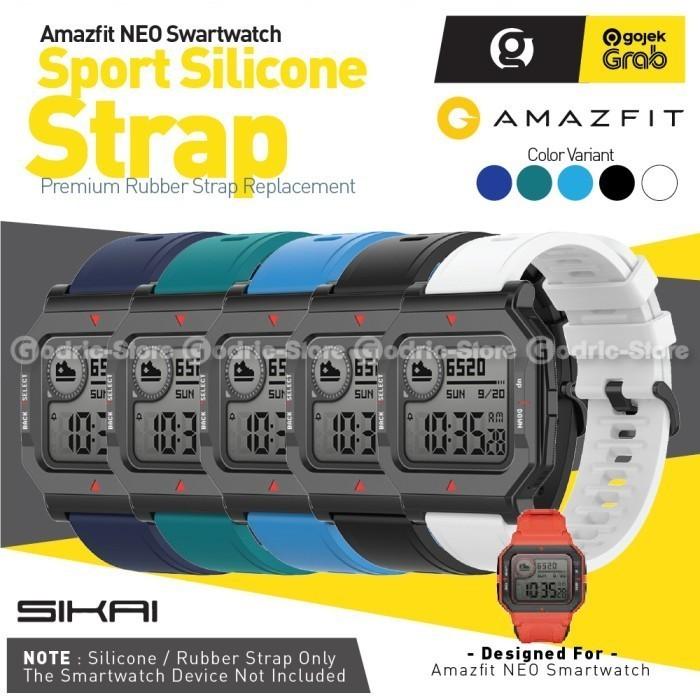 Gambar SIKAI Silikon Strap for Amazfit NEO (Tali Jam Silicon Rubber Silicone) - SKY BLUE dari G-Rex undefined Tokopedia