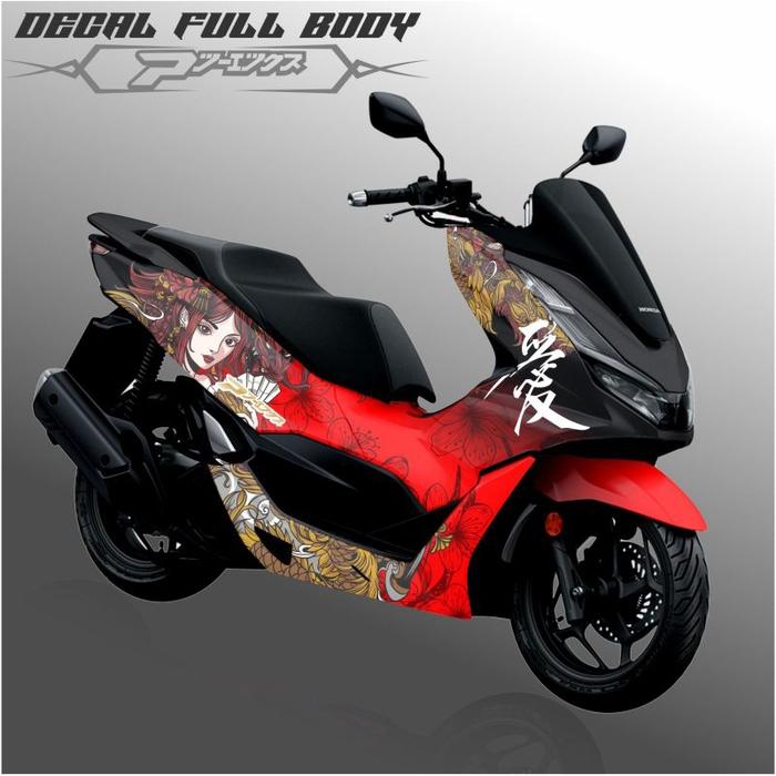Gambar (PREMIUM) decal stiker honda pcx 160 2024 full body  sporty kode PC9 - Merah, Pcx 150 glosy dari Striping motor sukoharjo undefined Tokopedia