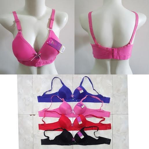 Gambar BRA 346 BORDIR HALUSAN BUSA TIPIS - Merah Muda, 38B dari BakulBra undefined Tokopedia