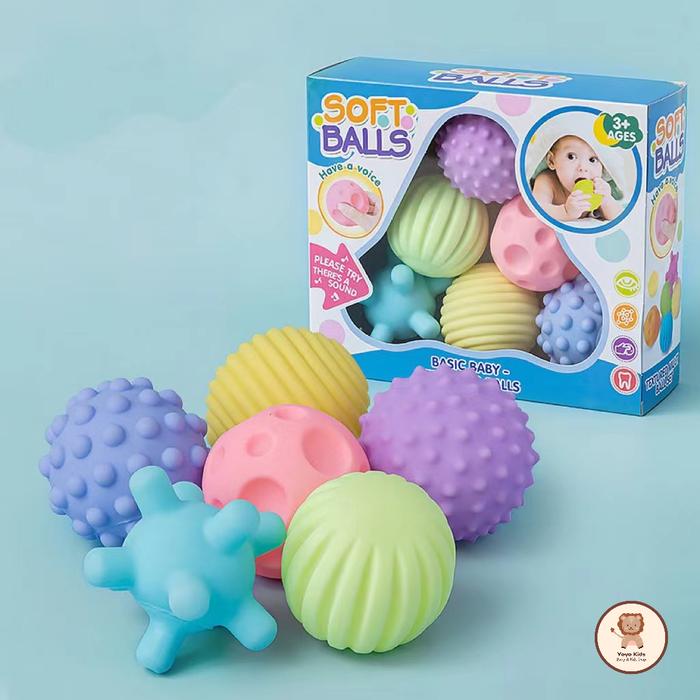 Gambar Mainan Bola Sensorik Motorik Bayi Bola Edukasi Soft Sensory Ball 6 Pcs dari Yoyo Kids undefined Tokopedia
