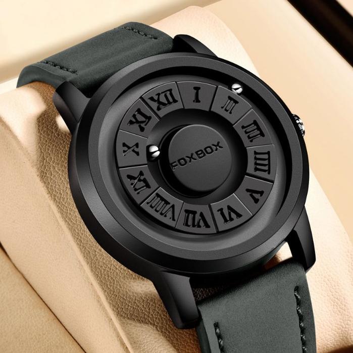 Gambar [Homm] Foxbox Jam Tangan Pria Anti Ari Kreatif Besi Tahan Karat - Leather black dari Hoummes undefined Tokopedia