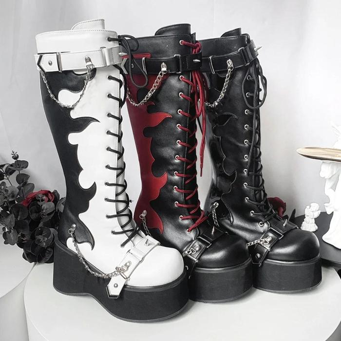 Jual Platform brand new Design Gothic Street Women Boots Wedge