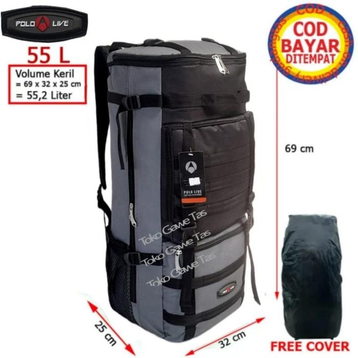 Gambar Polo live Tas keril Gunung 026 Backpack Military Ransel Pria - Hitam abu, 55L dari ryotaaxd777 undefined Tokopedia