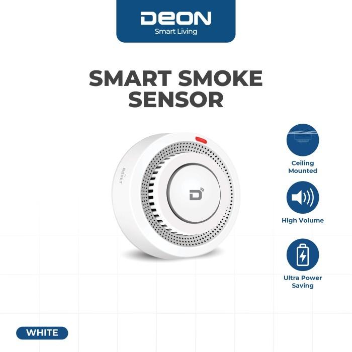 Gambar TERPERCAYA DEON Smart Smoke Sensor Sensor Pendeteksi Asap White Black - Hitam dari Gudang Kunci 104B undefined Tokopedia