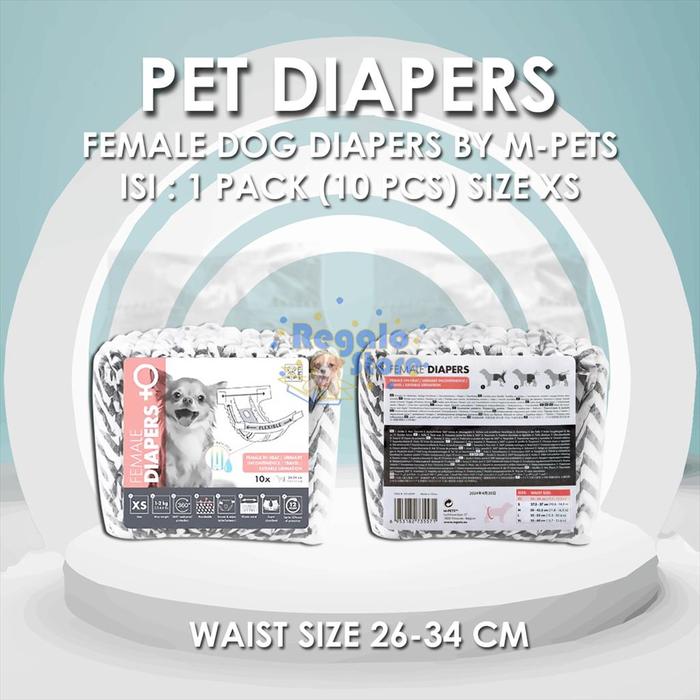 Gambar POPOK PAMPERS ANJING BETINA FEMALE DOG DIAPERS BY M-PETS - XS dari Regalo ID Store undefined Tokopedia