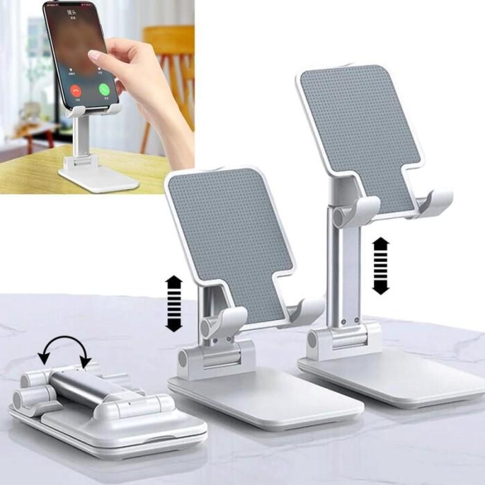 Gambar Holder Folding Mobile Desktop Stand hp Cocok untuk Tablet Ipad Phone - Putih dari LAVIC SHOP undefined Tokopedia