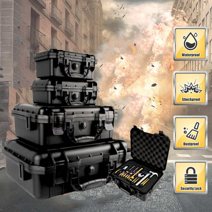 Gambar Kotak Perkakas Pelican Multifungsi Hard Carry Case Storage Tool Box with Sponge Size Besar - Hitam, 19cm dari TURIKALESTORE undefined Tokopedia