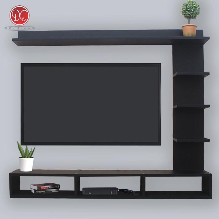 Gambar DECTIONS SET FURNITURE RAK TV DINDING MINIMALIS MEJA TV TEMPEL DINDING - Hitam dari deakuka undefined Tokopedia