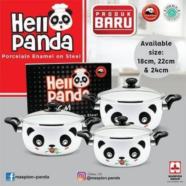 Gambar Maspion Hello Panda 24 CM Panci Enamel / Panci serbaguna dari REATR MART undefined Tokopedia
