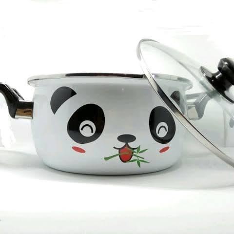 Gambar panci enamel tutup kaca merek Maspion hello panda 24cm dari REATR MART undefined Tokopedia