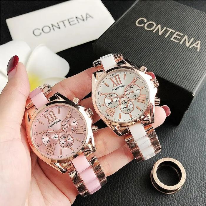 Jam Tangan Wanita Top Luxury Brand Rose Gold Quartz Women's Watch black  di Jam Impor Tokopedia