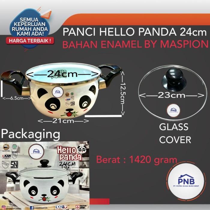 Gambar Maspion Hello Panda Panci Enamel 24 CM dari Mermaid Stores undefined Tokopedia