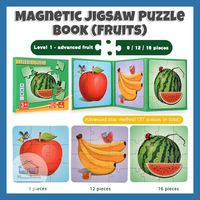 Gambar Pre Order 30 Harian (L1 - Fruits) Magnetic Jigsaw Puzzles Foldable Boo dari Zeyus Official undefined Tokopedia