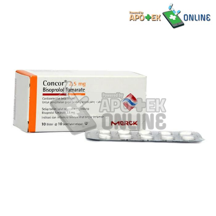 Gambar CONCOR 2.5MG 1 STRIP 10 TABLET dari Apotek Mester Jatinegara undefined Tokopedia