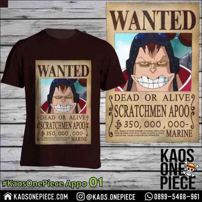Gambar Bege 01 Kaos One Piece Supernova Wanted Poster Capone Gang Bege - XS, PENDEK dari Kaos One Piece Official Store undefined Tokopedia