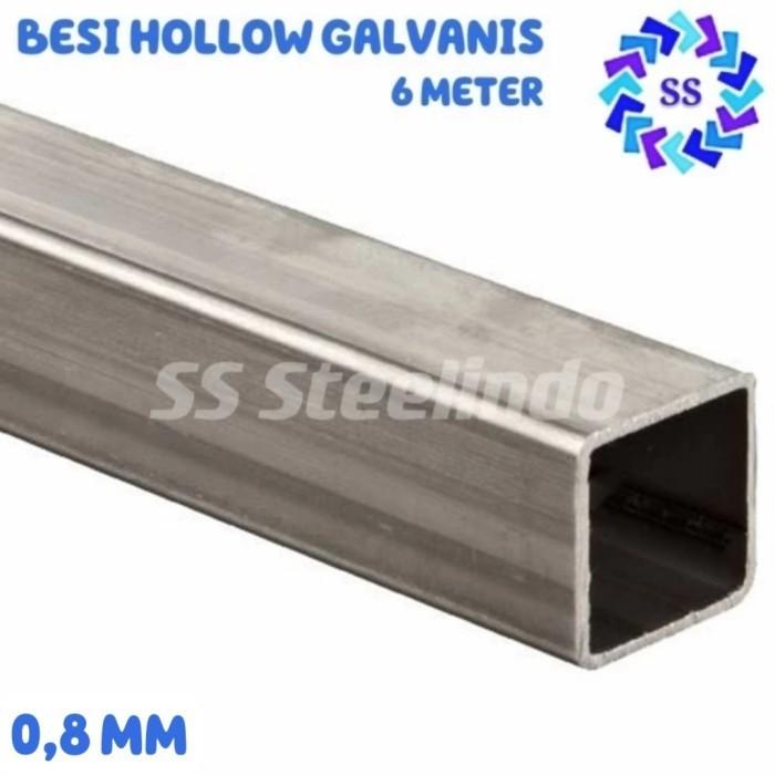 Gambar BESI HOLLOW GALVANIS 0,8MM (20X20 30X30 20X40 40X40 40X60) 6 METER - 20X40 dari SSSteelindo undefined Tokopedia