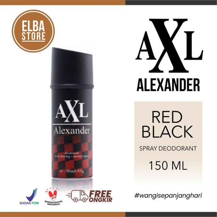 Gambar [Drnt] Axl Alexander Body Spray Deodorant 150Ml - Merah Hitam, 30ml dari Dorante undefined Tokopedia