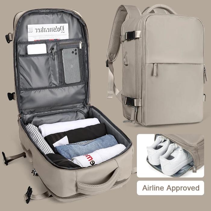Gambar Travel Backpack for Men Women, 40L Flight Approved Carry on Hand dari brancy undefined Tokopedia