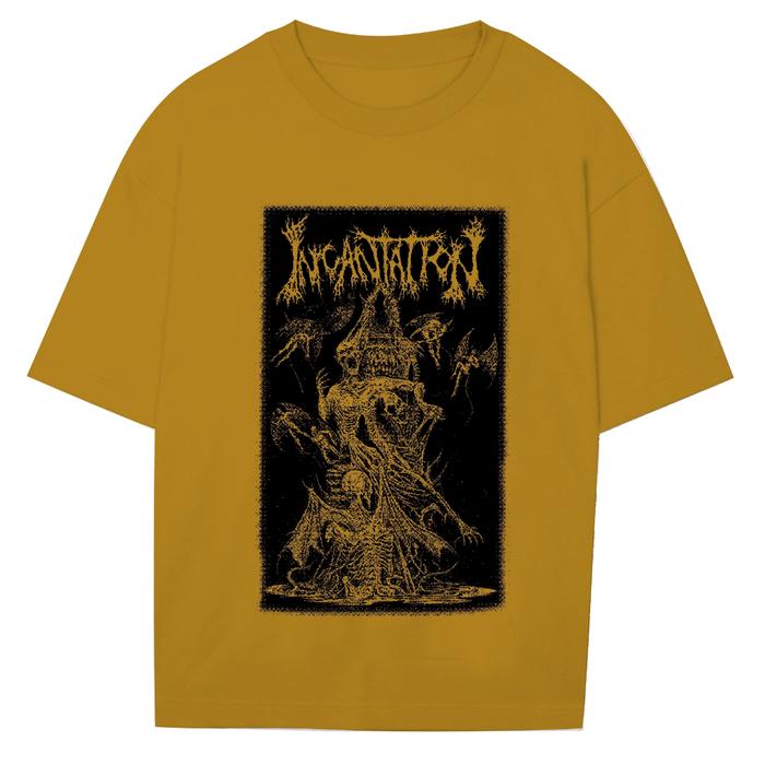 Gambar Kaos Metal Baju Band Metal Bayangan Tengkorak RUB197 HS - Mustard, XXL dari Happiest Shops undefined Tokopedia