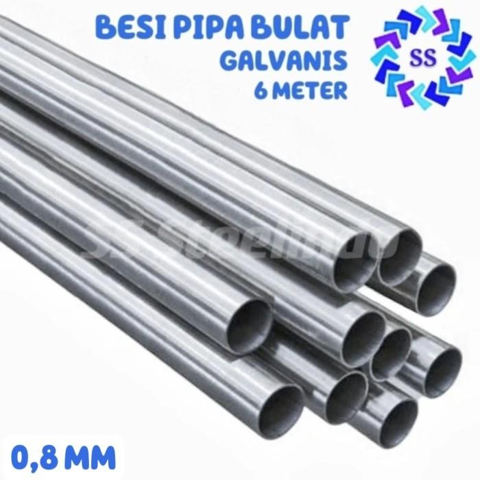 Gambar BESI PIPA GALVANIS TEBAL 0,8MM 6 METER - 1 INCH dari SSSteelindo undefined Tokopedia