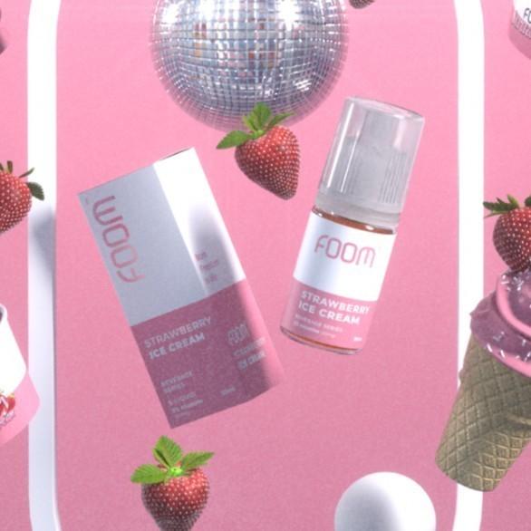 Gambar Foom strawberry ice cream 30ml - STRAWBERRY - STRAWBERRY dari whiteclouds_id undefined Tokopedia