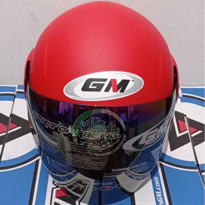Gambar HELM GM EVOLUTION SOLID RED DOFF - Red doff, M dari Giozil undefined Tokopedia