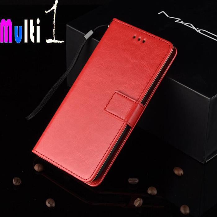 Gambar LEATHER CASE WALLET REALME X2 PRO REAOME X2PRO FLIP COVER [BARANG - Red dari CASE CLARISA undefined Tokopedia