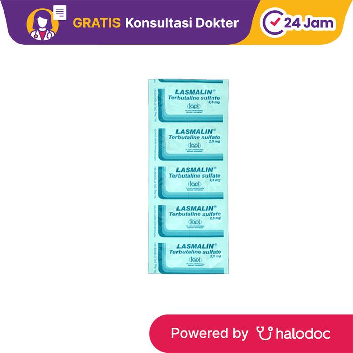 Gambar Lasmalin 2.5 mg 10 Tablet - Obat Asma - Halodoc dari Apotek Halomedika Kp Rambutan undefined Tokopedia