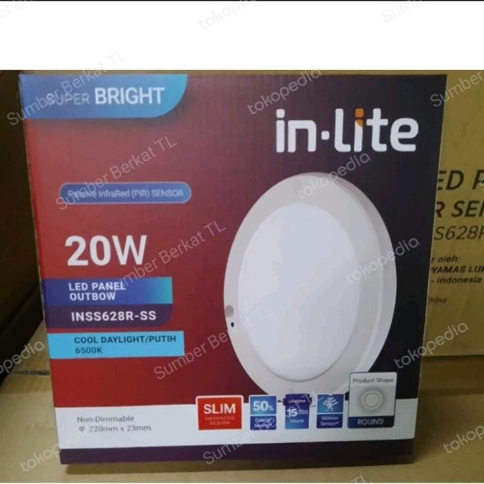 Gambar Downlight Inlite INSS628R-SS 20 Watt SENSOR GERAK In-Lite Panel Plafon - BuLat6500K, Dengan Bubble dari Smart Home Equipment undefined Tokopedia