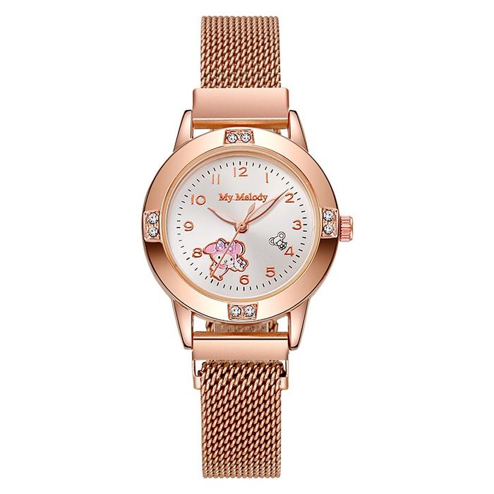 Gambar JAM TANGAN SANRIO TALI SATAINLESS ROSE PINK JAM TANGAN CINNAMOROLL - STL MELO dari Toko Yunita23 undefined Tokopedia
