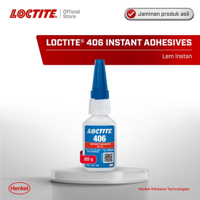 Gambar LOCTITE 406 Instant Adhesive Lem Instan Lem Super ORing 20 gram - Loctite 406 dari Hi, firaalina undefined Tokopedia