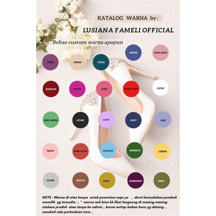 Gambar LUSIANA | sepatu platfoam wedding shoes kondangan sepatu lamaran heels - Request warna & Kode, 35 dari lusianafamelistore undefined Tokopedia