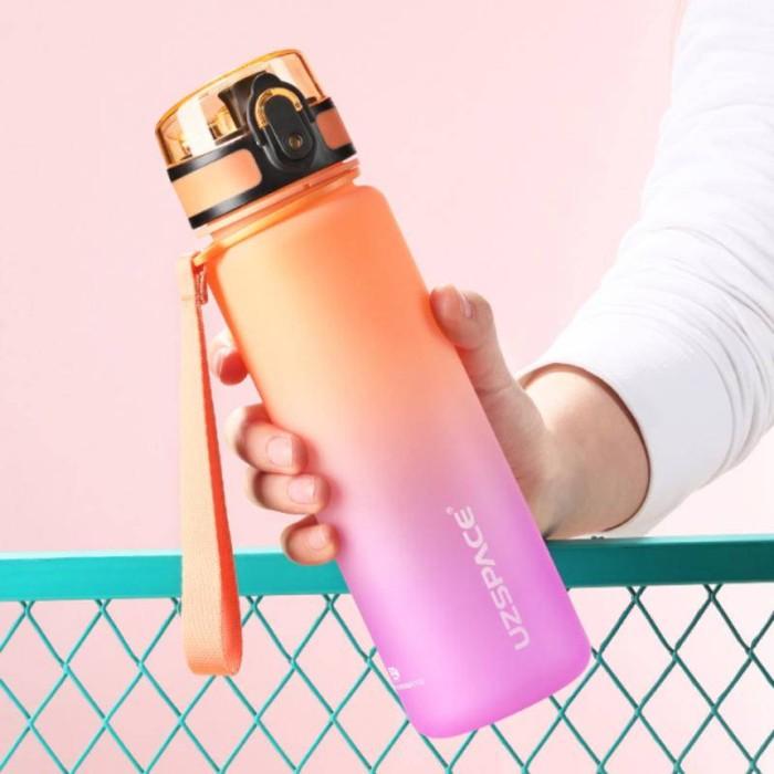 Gambar UZSPACE Sports Water Bottle Leak Proof & BPA Free Tritan Reusable - orange/purple, 350ml dari Outdoorslove undefined Tokopedia