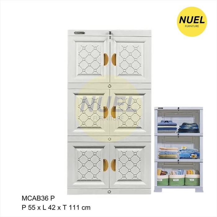 Gambar NUEL Lemari Pakaian Napolly / Minicab Baju Plastik 4 Susun - MCAB 46 - MCAB36-P dari NuelFurniture undefined Tokopedia