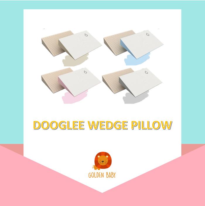 Gambar Dooglee Wedge Pillow Natural Latex Bantal Bayi Doogle WEDGE PILLOW - Biru dari Goldenbaby.id undefined Tokopedia