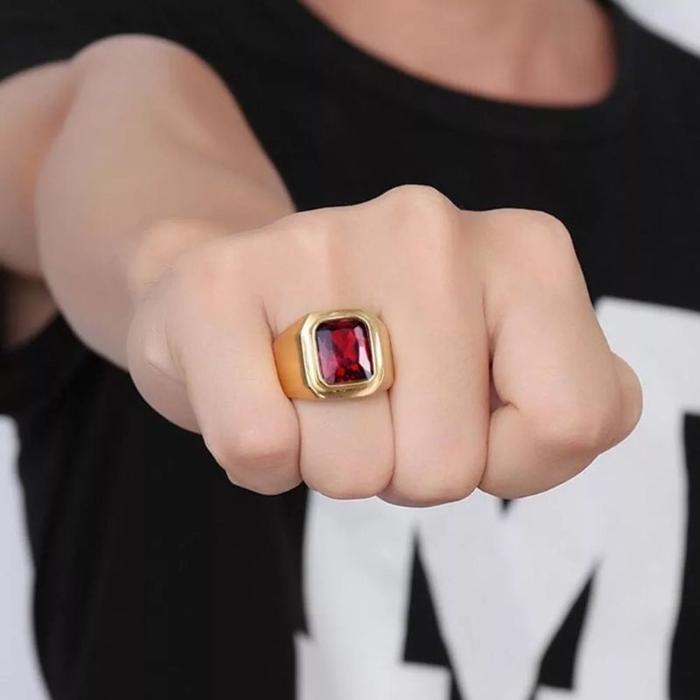 Gambar CINCIN PRIA MOTIF BATU DELIMA - EMAS BATU MERAH, 9 dari LANCAR JAYA CENTRAL undefined Tokopedia