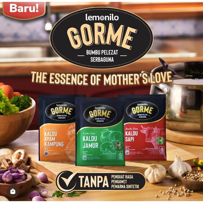 Gambar LEMONILO Gorme 40g - Bumbu Rasa Kaldu Jamur / Ayam / Sapi - Pelezat Serbaguna dari nachan undefined Tokopedia