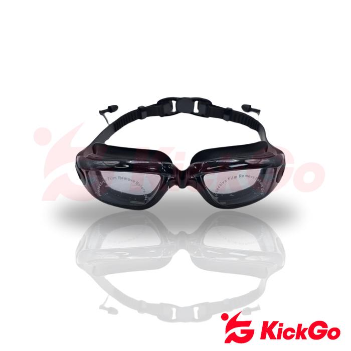 Gambar KickGo Kacamata Renang Bening Clear Swimming Glass Remaja Dewasa AntiFog Ready 4 Warna 2001 - Hitam dari KickGoOfficialStore Kab. Tangerang Tokopedia
