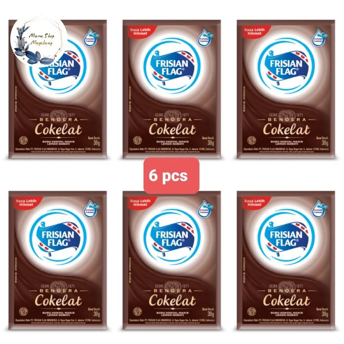 Gambar 10,10 Susu Kental Manis Frisian Flag Sachet Cokelat 6 pcs dari ocimdropship undefined Tokopedia