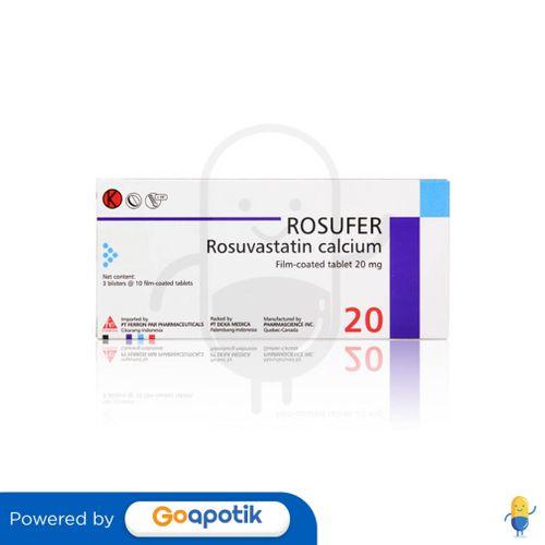 Gambar ROSUFER 20 MG BOX 30 TABLET dari Apotek Rafael Farma Bekasi By GoApotik undefined Tokopedia