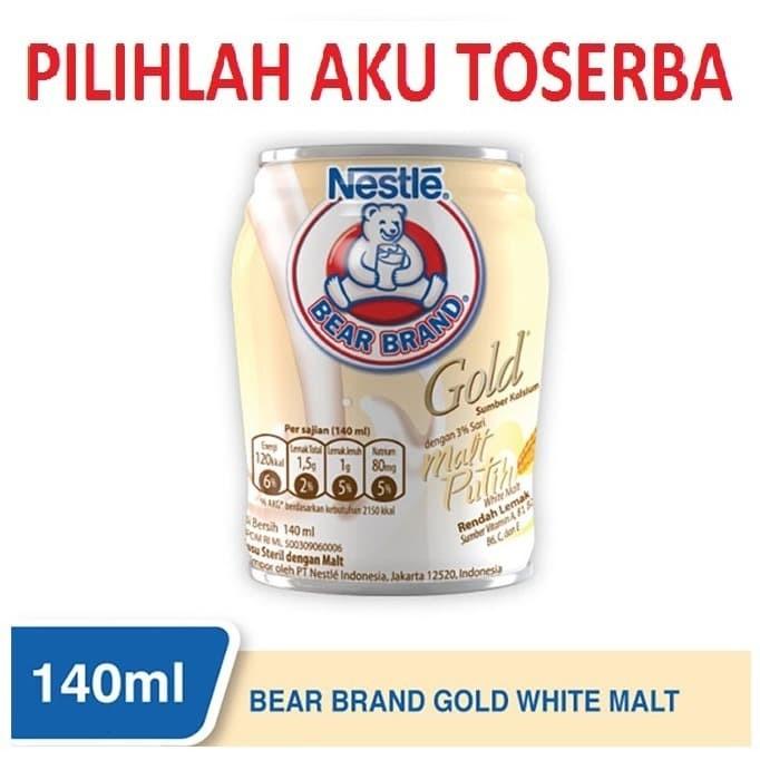 Gambar Susu Steril Beruang Bear Brand Gold White Malt - 140 Ml (1Pack Isi 24) dari serahan jaya undefined Tokopedia