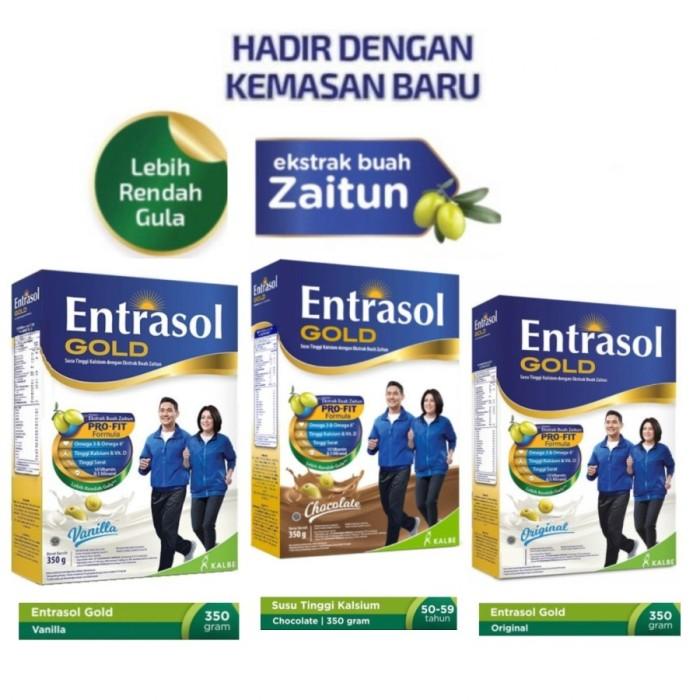Gambar Entrasol Gold Susu Nutrisi usia 51+ Rasa Plain / Vanilla / Coklat 370g dari klontong kanya undefined Tokopedia