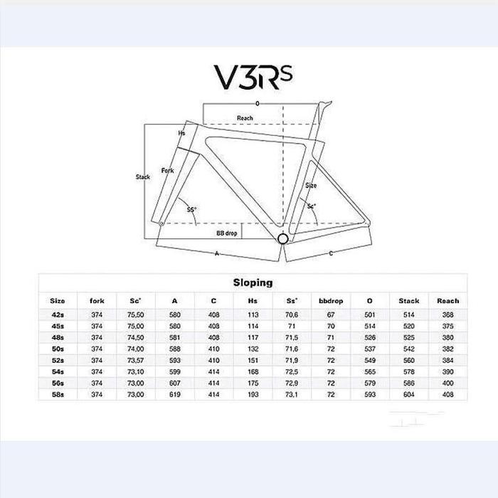 Gambar 2023 New Coating V3Rs Gold Decals Carbon Road Bicycle Frame High Quality Carbon Frame+Fork+Headset+Seatpost+Clamp,Free Shipping dari shopkeyid undefined Tokopedia