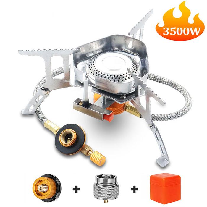 Best Seller Camping Wind Proof Gas Burner Outdoor Strong Fire Stove Heater  Tourism Equipment Supplie