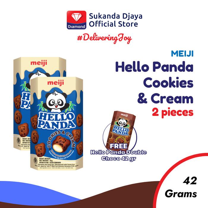 Gambar Meiji Hello Panda Cookies & Cream 42 Gr ISI 2 [Free Meiji Hello Panda Double Choco 42 Gr] dari Sukanda Djaya undefined Tokopedia