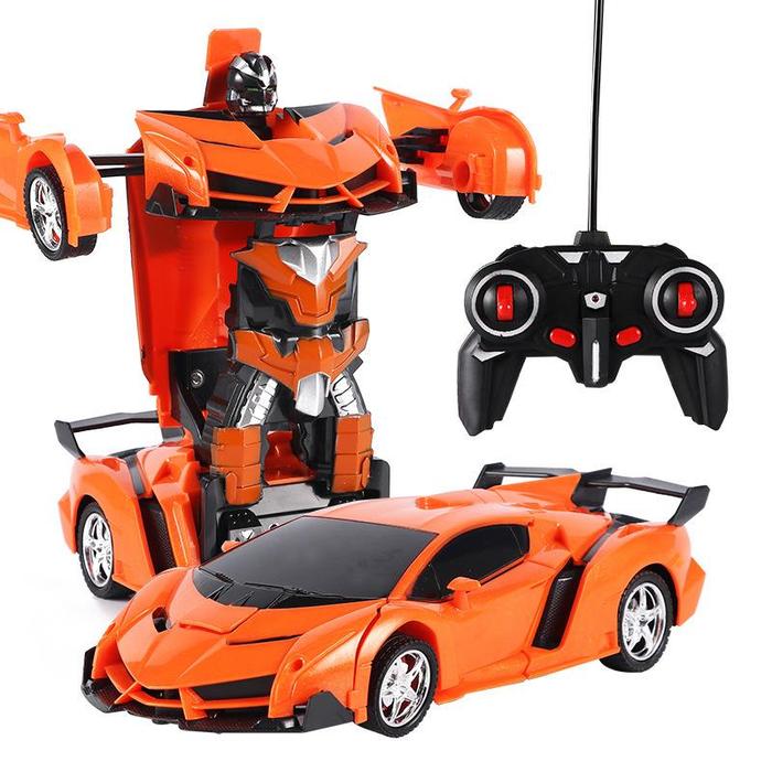Gambar Mobil Remote Control Mainan Mobil RC Robot Transform kecepatan Tinggi Balap Drift Mobil Baterai T008 ToyTales - OREN dari ToyTalesIndonesia undefined Tokopedia