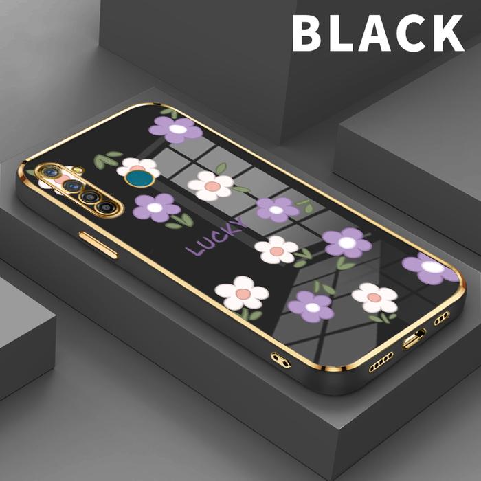 Gambar Casing Hp For  Realme 5pro 5 5i 2 3 Pro 3 3i 5s Bunga ungu keberuntungan Shoftcase slim shockproof silicon soft case premium - Black, Realme 2 Pro dari parabatokoresmi undefined Tokopedia