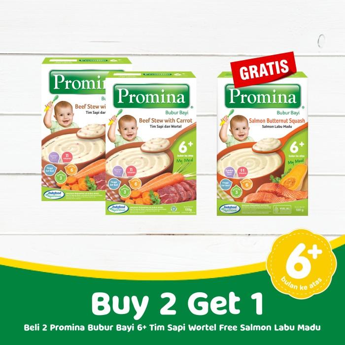 Gambar KidsWear- Buy 2 Promina Bubur Bayi 6+ Tim Sapi Wortel Free Salmon Labu Madu dari Esih Lipamisaz undefined Tokopedia