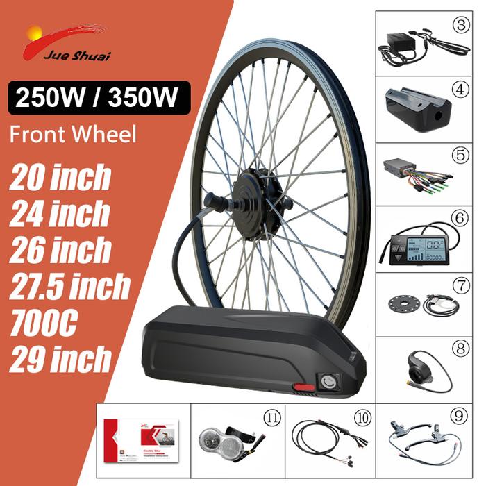 Best Seller 250w 350w Front Drive Hub Motor Ebike Conversion Kit For 700c  26 City Bicycle E-bike Ki