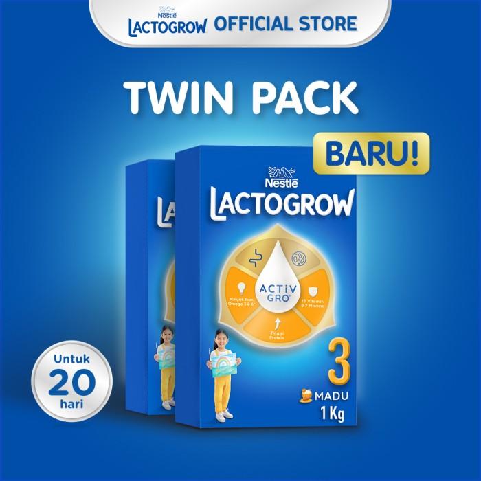 Gambar KidsWear- Nestlé LACTOGROW 3 Madu Susu Anak 1-3 Tahun Box 1Kg x2pcs dari mikasa97 undefined Tokopedia